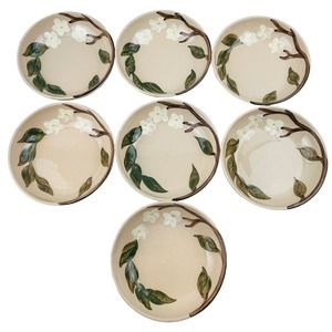 Vintage Orange‎ Blossom 7 Dessert Bowl Lot Fruit Sauce Orchard Ware Dinnerware